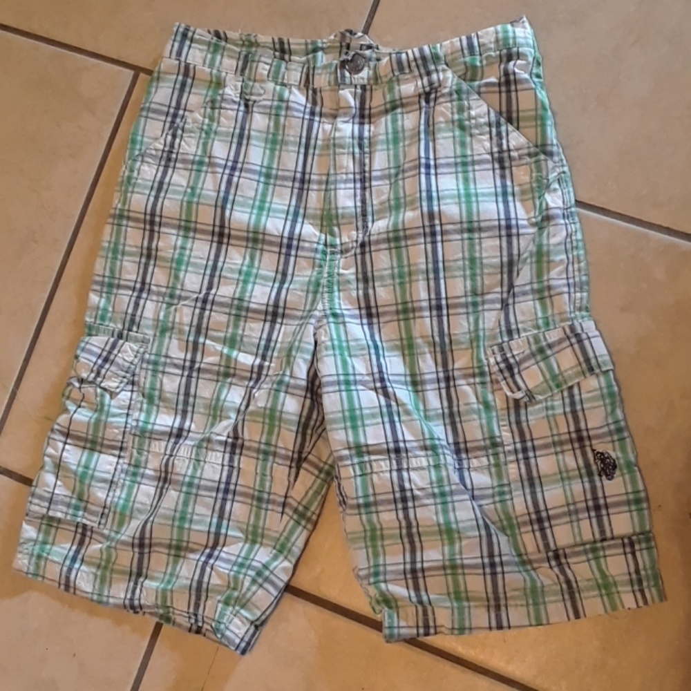 DONATED US POLO ASSN. Plaid Boys Shorts Sz 7. - Picture 1 of 4